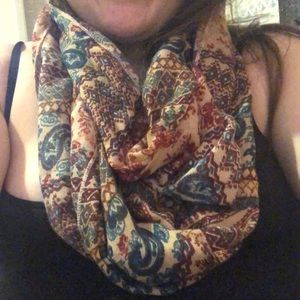 Multi-Colored Patterned Infinity Scarf